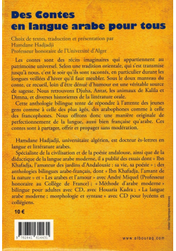 Des Contes en langue arabe pour tous - Anthologie bilingue - Hamdane Hadjadji