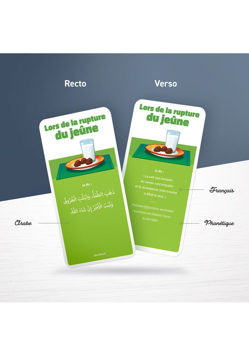 DOU’A POCKET - 50 jolies cartes d’invocations (Arabe, Français & Phonétique) - Educatfal