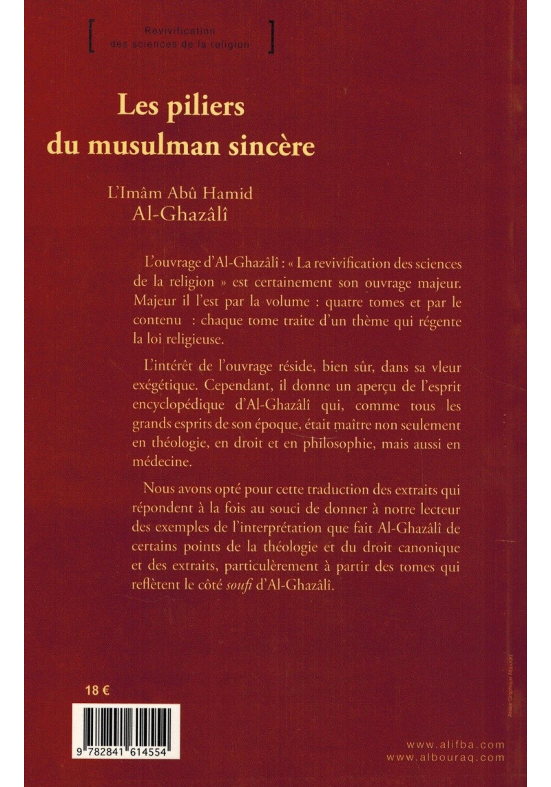 Les piliers du Musulman sincère - Abû-Hâmid Al-Ghazâlî