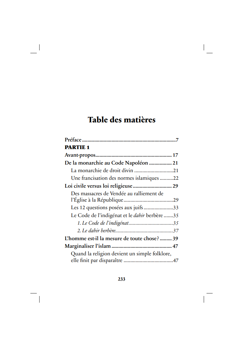 La place de l'Islam en France (version intégrale) - Thomas Sibille - Editions Héritage
