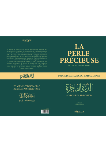 La perle précieuse Traité d'eschatologie de l'imam Ghazali Editions Héritage