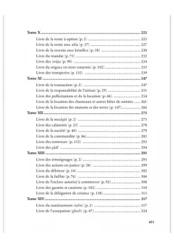 La Mudawwana d'Ibn al-Qasim recension de Sahnun Abrégé par G.H. Bousquet éditions Héritage