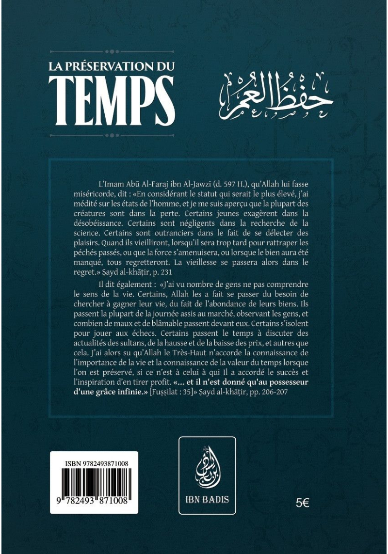 La préservation du temps - Ibn Al Jawzi - ibn Badis - 2
